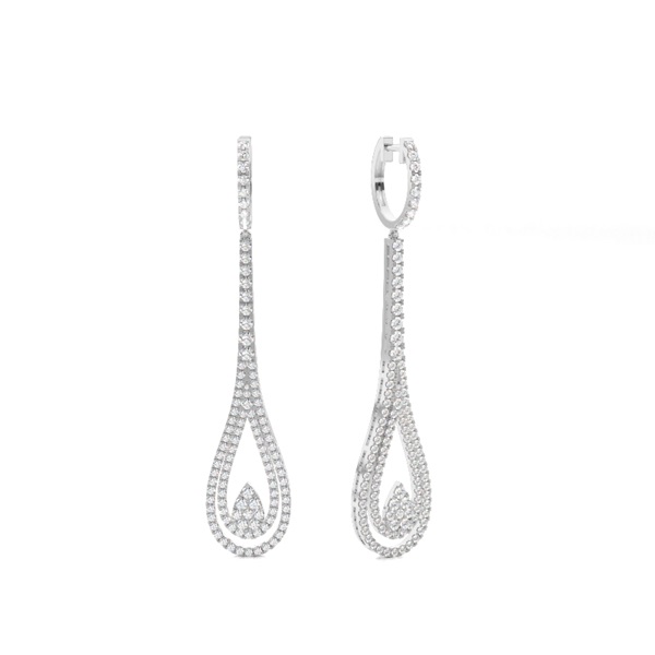Designer Drop Diamond Earrings