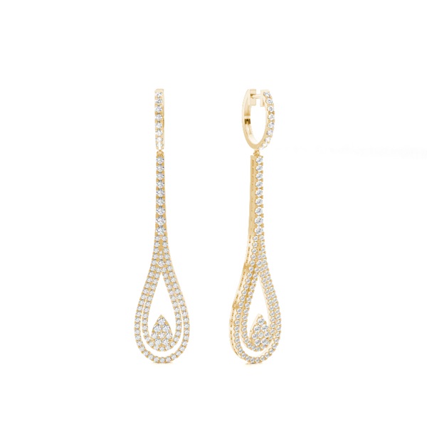 Designer Drop Diamond Earrings