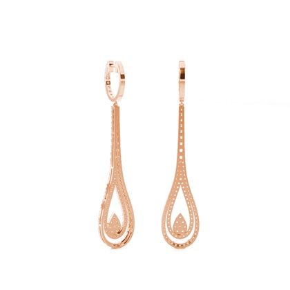 Rotgold Diamant Ohrringe