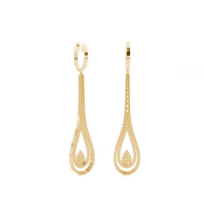 Gelbgold Diamant Ohrringe