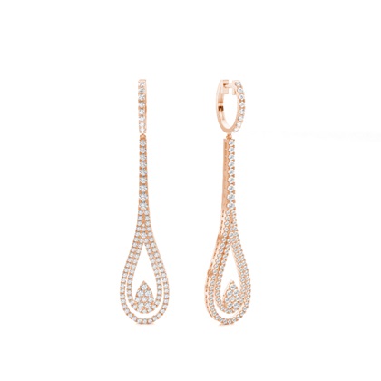 Designer Drop Diamond Earrings