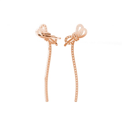 Rotgold Diamant Ohrringe
