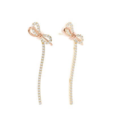 Yellow Gold Designer Diamond Earrings