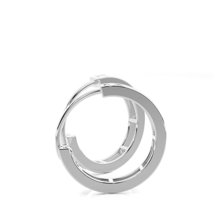 Runde Diamant Creolen in einer Kanalfassung