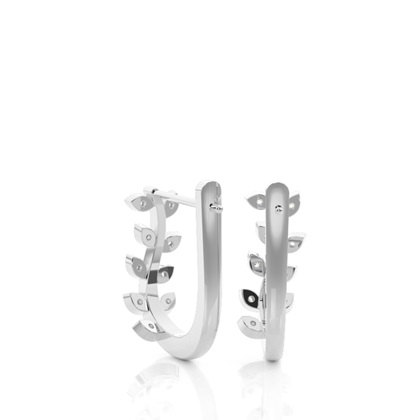 Silver Diamond Earrings