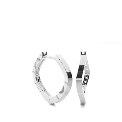 Silver Diamond Earrings