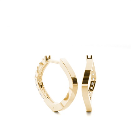 Yellow Gold Diamond Earrings