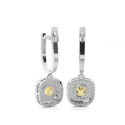 Cushion Cut Diamond Earrings