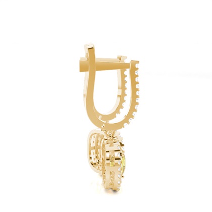 Gelbgold Gelber Diamant Ohrringe