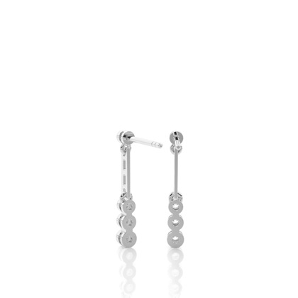 Runde Diamant Journey Ohrringe in einer Zargen