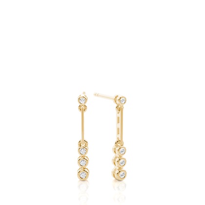 Yellow Gold Journey Diamond Earrings