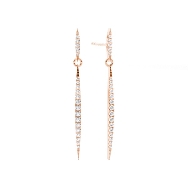 Prong Setting Round Diamond Journey Earrings