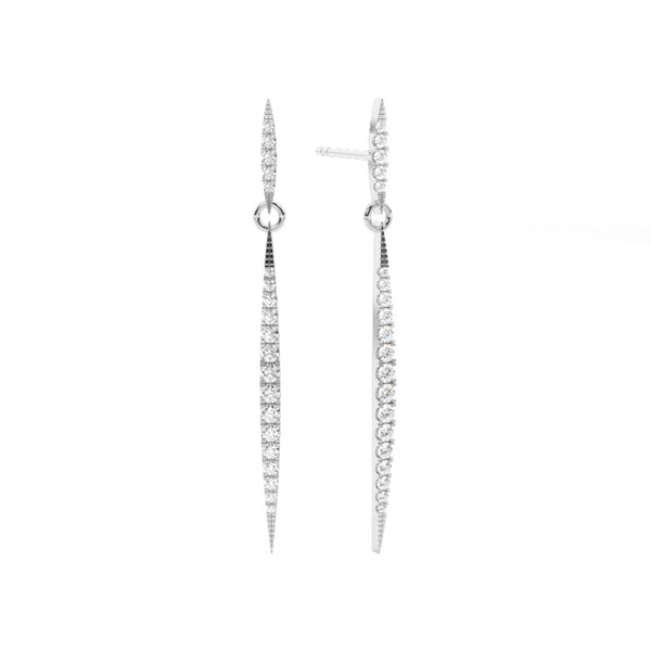 Prong Setting Round Diamond Journey Earrings