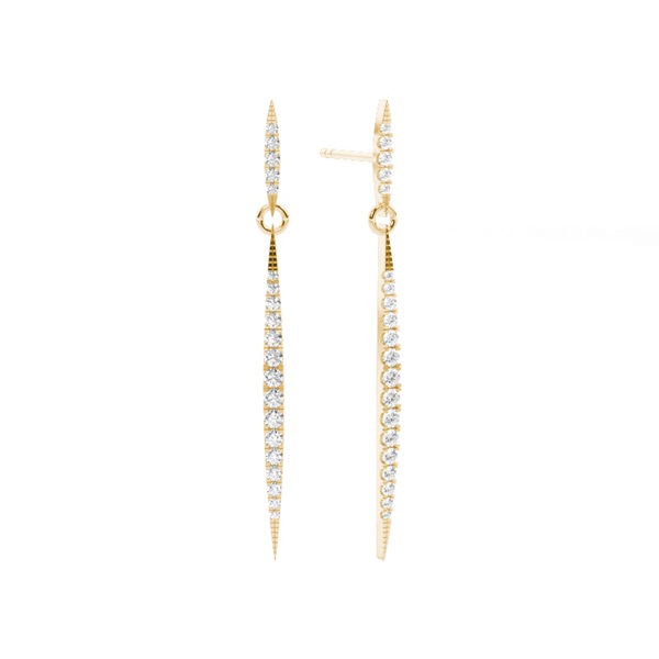Prong Setting Round Diamond Journey Earrings
