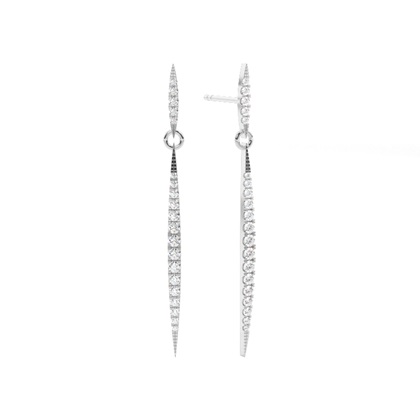 Prong Setting Round Diamond Journey Earrings