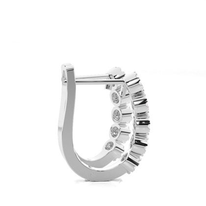 Runder Diamant-Creolen aus Rubinstein