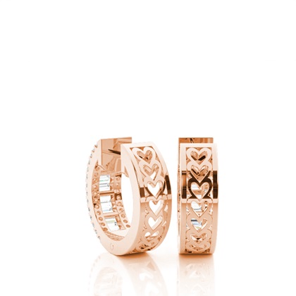 Rotgold Diamant Ohrringe