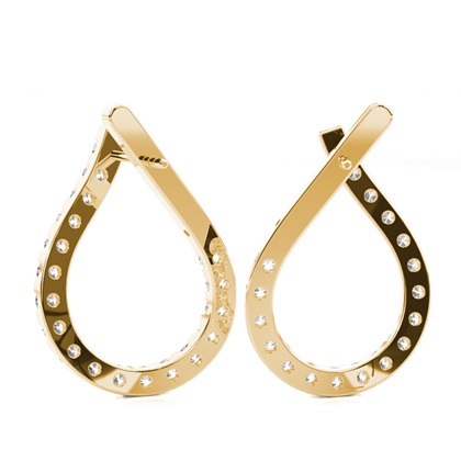 Gelbgold Diamant Ohrringe