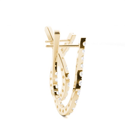 Pavéfassung Diamant Designer Ohrringe