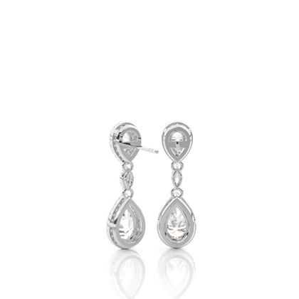 Silver Diamond Earrings