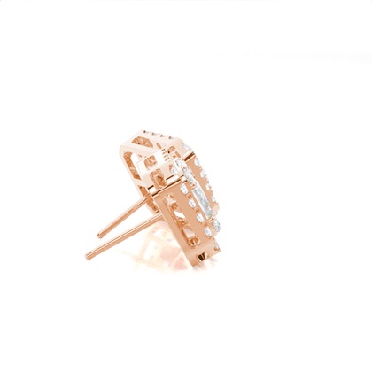 Rotgold Cluster Ohrringe