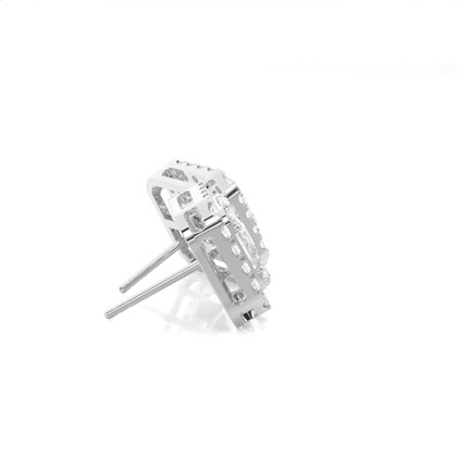 Weißgold Cluster Ohrringe