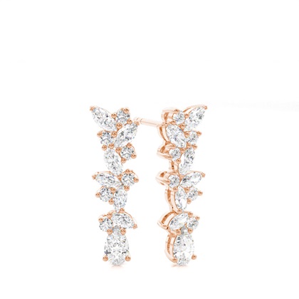 Rose Gold Designer Diamond Earrings