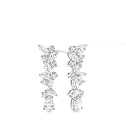 White Gold Round Diamond Designer Earrings