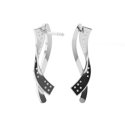 White Gold Designer Diamond Earrings
