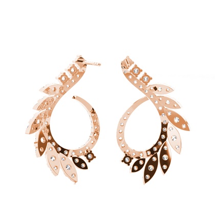 Chaton Zetting Briljant Diamanten Designer Oorbellen