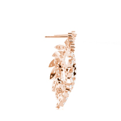 Runde Diamant Designer Ohrringe in einer Krappenfassung