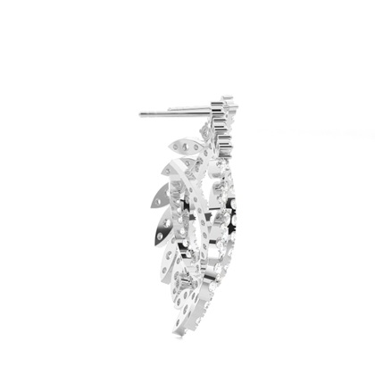 Runde Diamant Designer Ohrringe in einer Krappenfassung