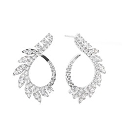 Prong Setting Round Diamond Designer Earrings