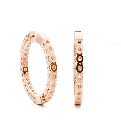 Rotgold Diamant Ohrringe