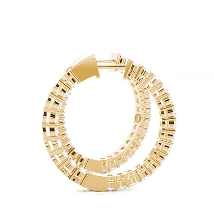 Yellow Gold Women's Earrings Diamond