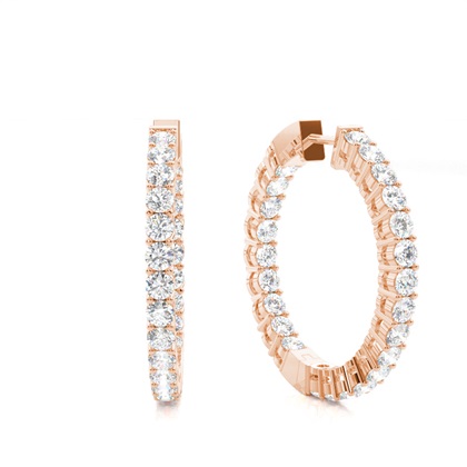 Rose Gold Women's Earrings Diamond