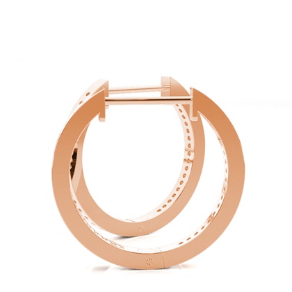 Rose Gold Women's Earrings Diamond