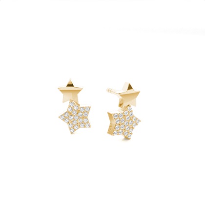 Yellow Gold Women's Diamond Earrings Diamond