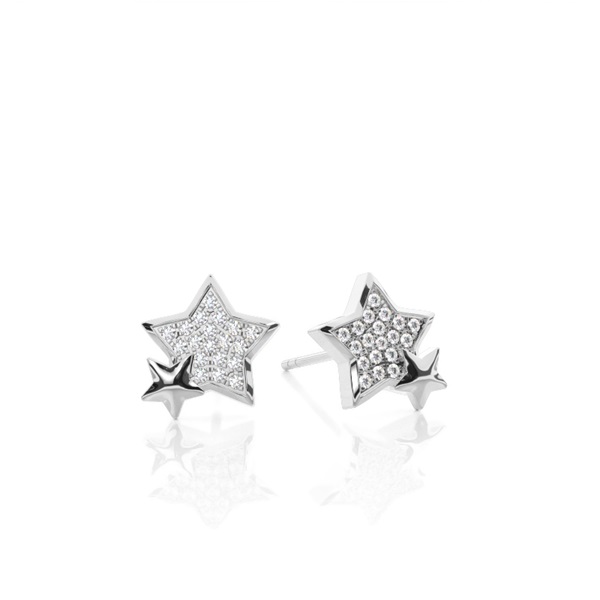 Pave Setting Round Diamond Designer Earrings