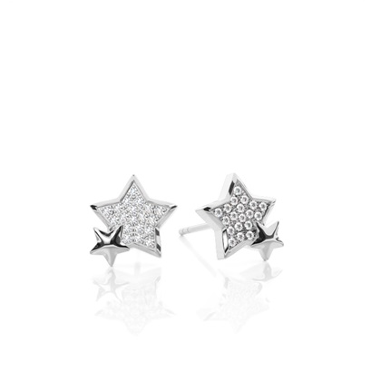 Pave Setting Round Diamond Designer Earrings