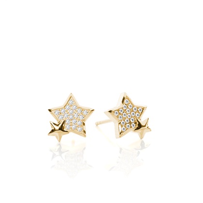 Yellow Gold Women's Diamond Earrings Diamond