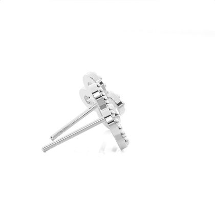 Runde Diamant Designer Ohrringe in einer Zargen