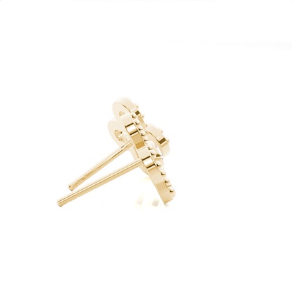 Runde Diamant Designer Ohrringe in einer Zargen