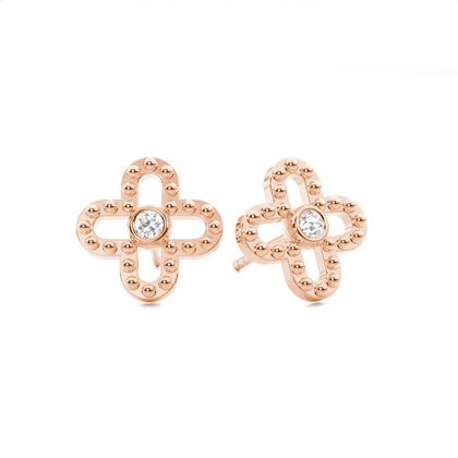 Rose Gold Designer Diamond Earrings