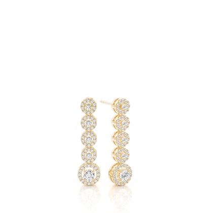 Yellow Gold Journey Diamond Earrings