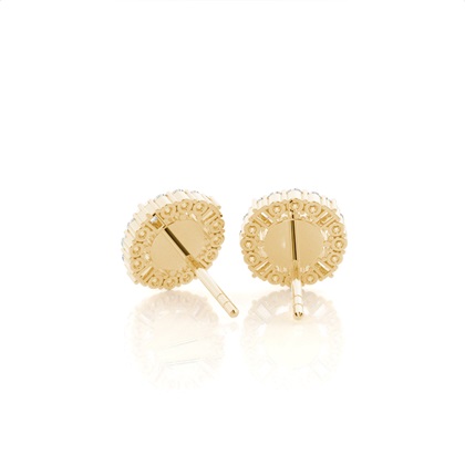 Pendientes Halo De Brillantes En 4 Garras