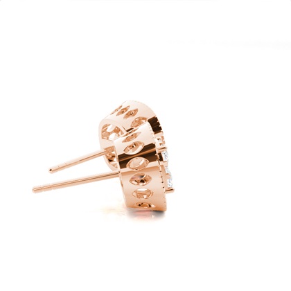 Rotgold Cluster Ohrringe