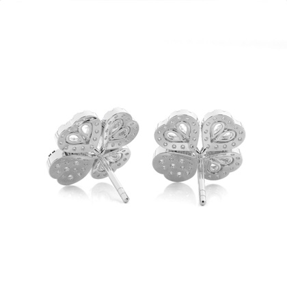 Prong Setting Round Diamond Designer Earrings
