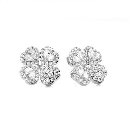 Prong Setting Round Diamond Designer Earrings