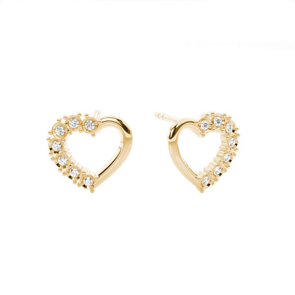 Pave Setting Round Diamond Designer Earrings